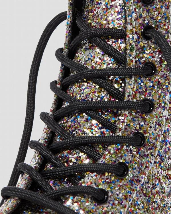 Dr Martens Dětské Kotníkové Boty Youth 1460 Chunky Glitter Viacfarebný Stříbrné, CZ-180754